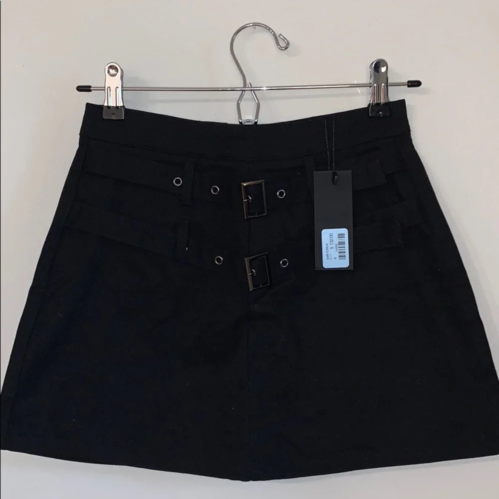 NEW Vintage LF Carmar Denim Double Belted Skirt
